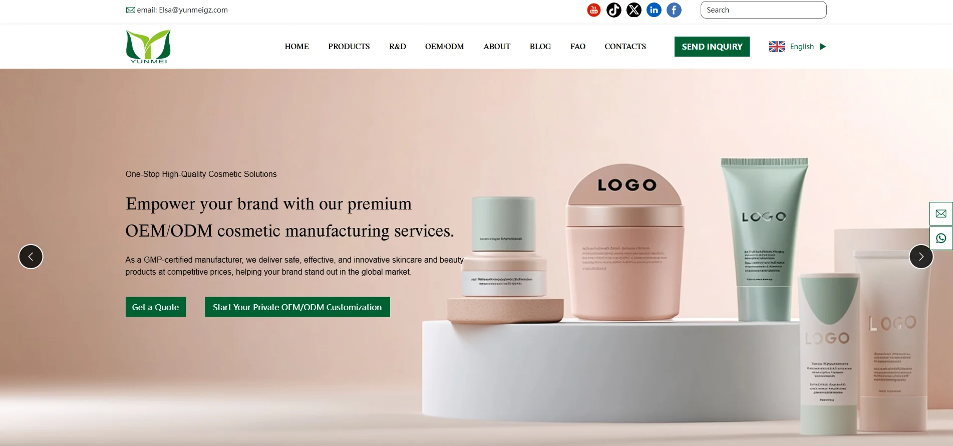 Yunmei Cosmetics – Chinese Cosmetics Manufacturer